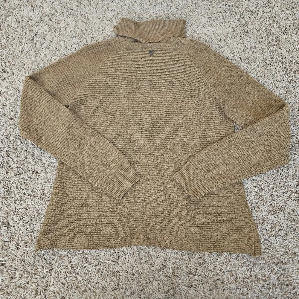 KUHL‎ Women's Solace Ribbed Knit Cowl Neck Sweater Brown Size Small Wool Blend